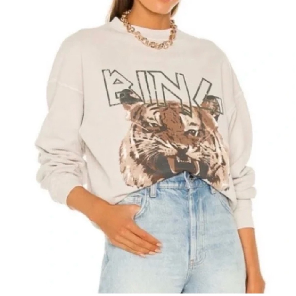 Anine Bing Muse Tiger Graphic Sweatshirt - Size S